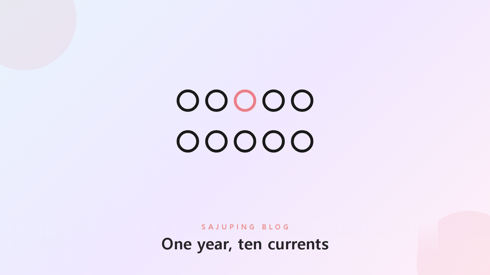 Ten currents passing differently through the same year