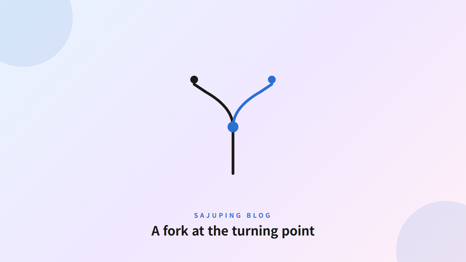 A fork at the turning point