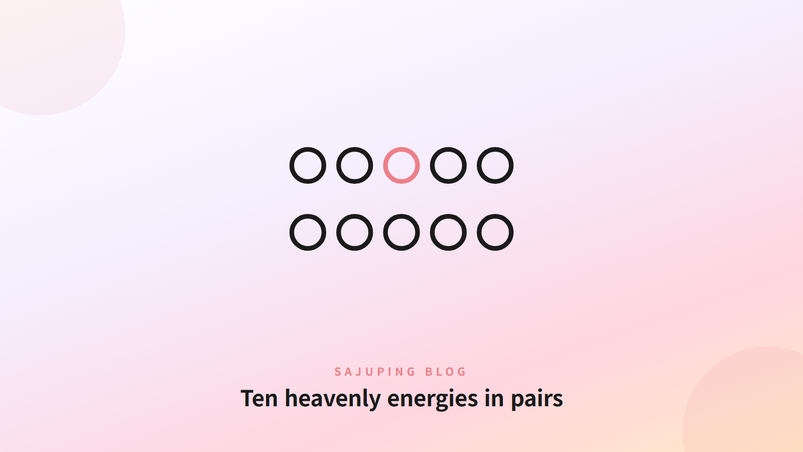 Ten heavenly energies in pairs
