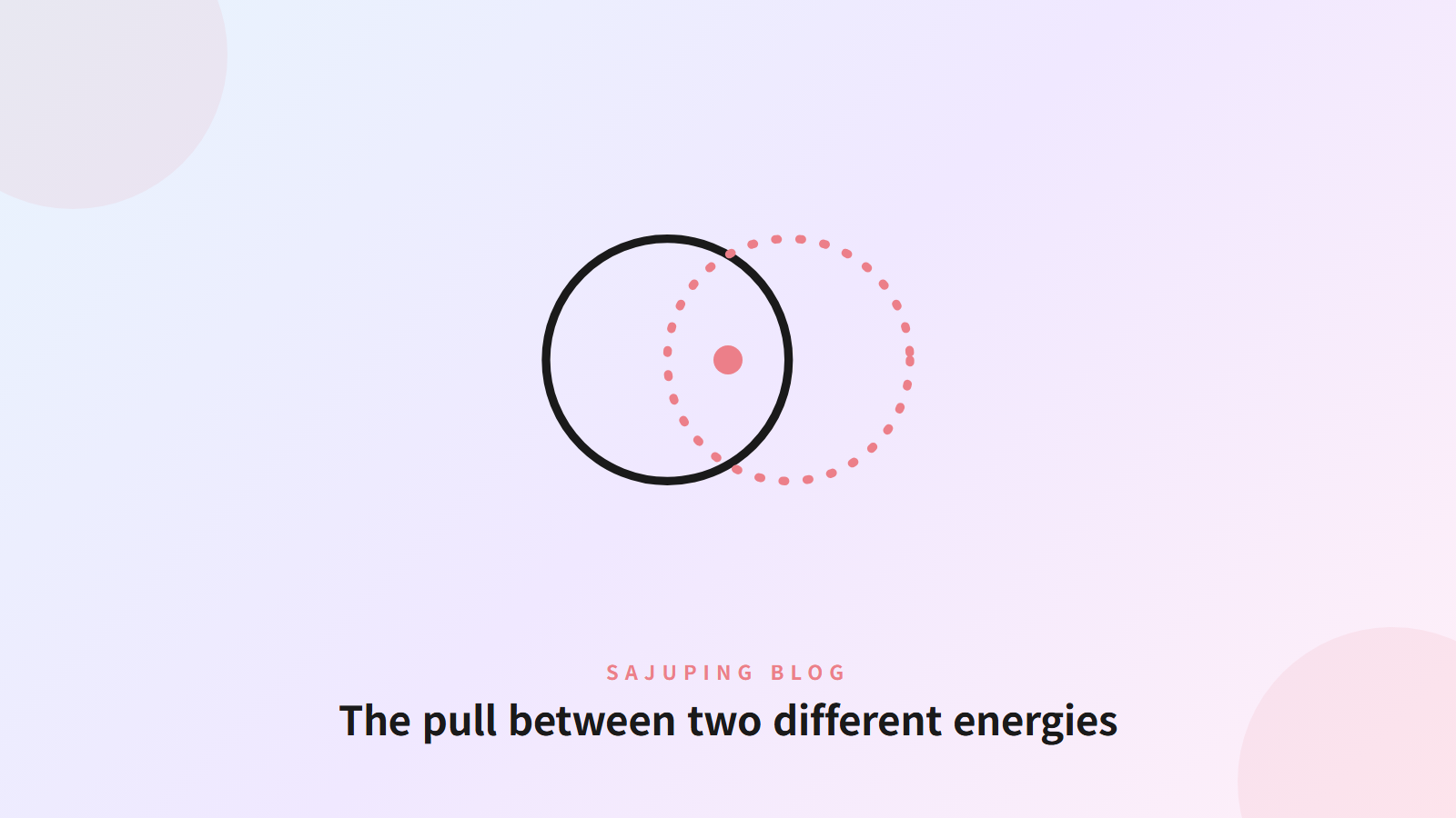 The pull between two different energies