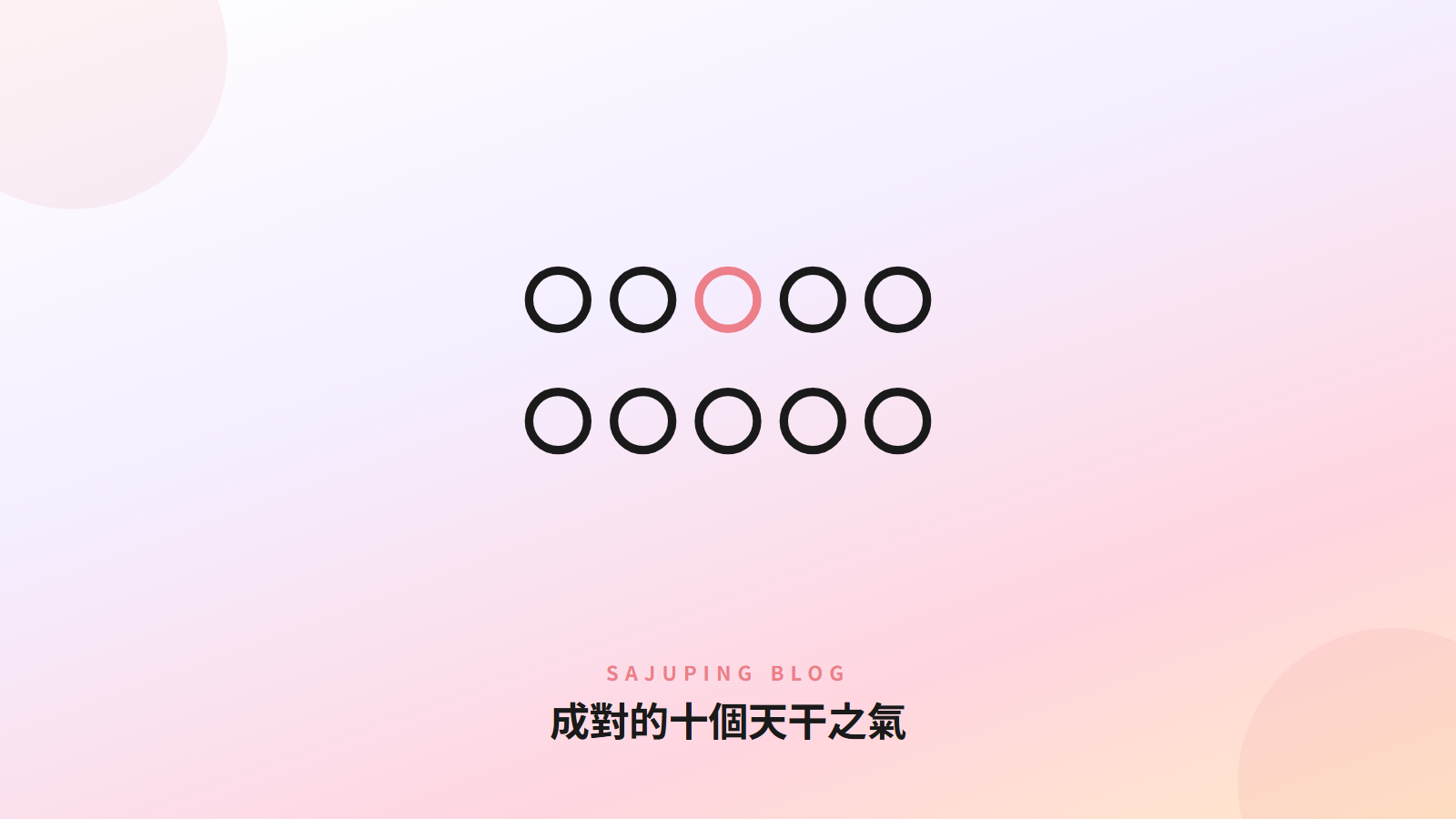 成對的十個天干之氣
