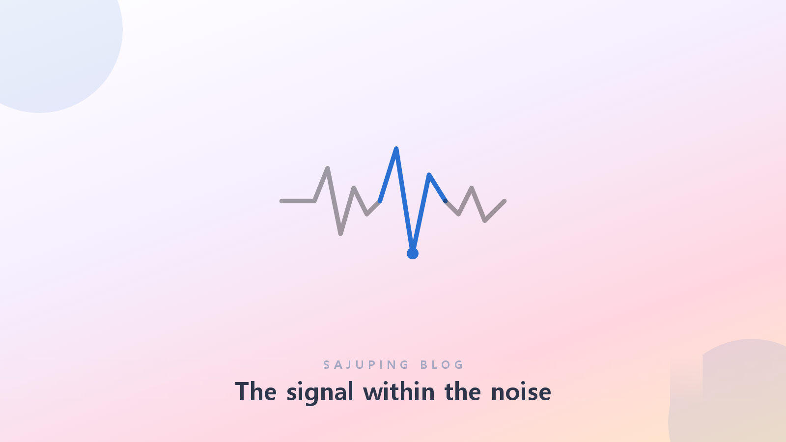 The signal picked out of the noise