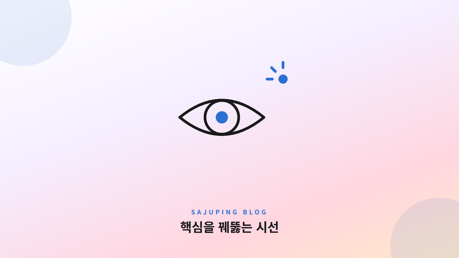 핵심을 꿰뚫는 시선
