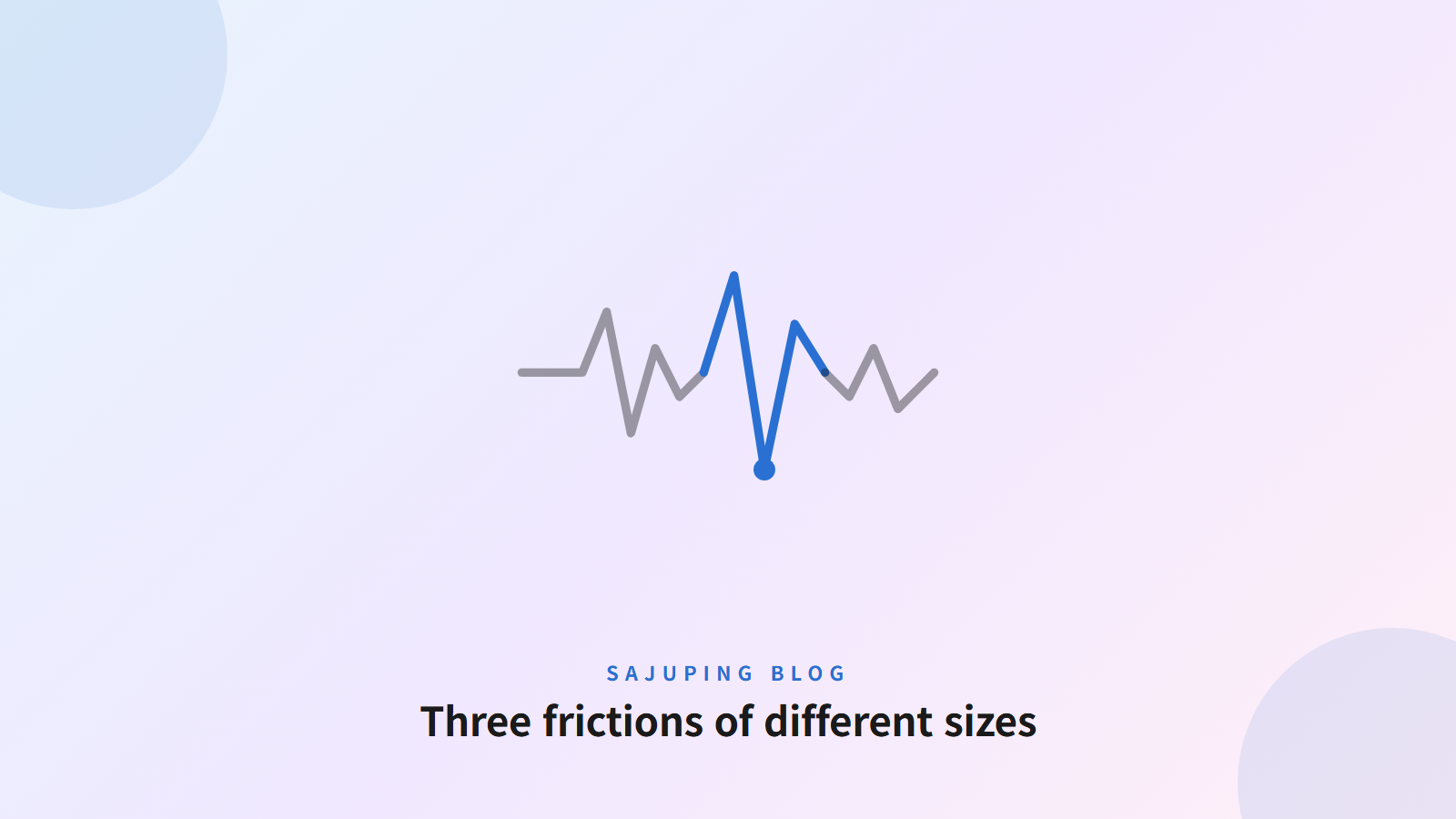 Three frictions of different sizes