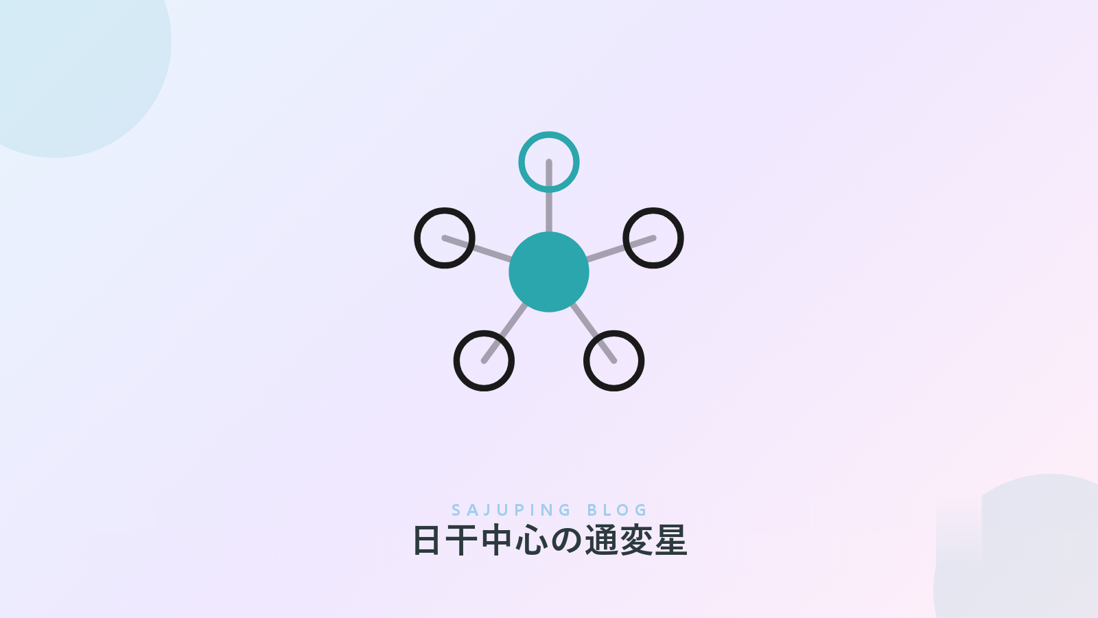 日干を中心に置いた通変星の関係図