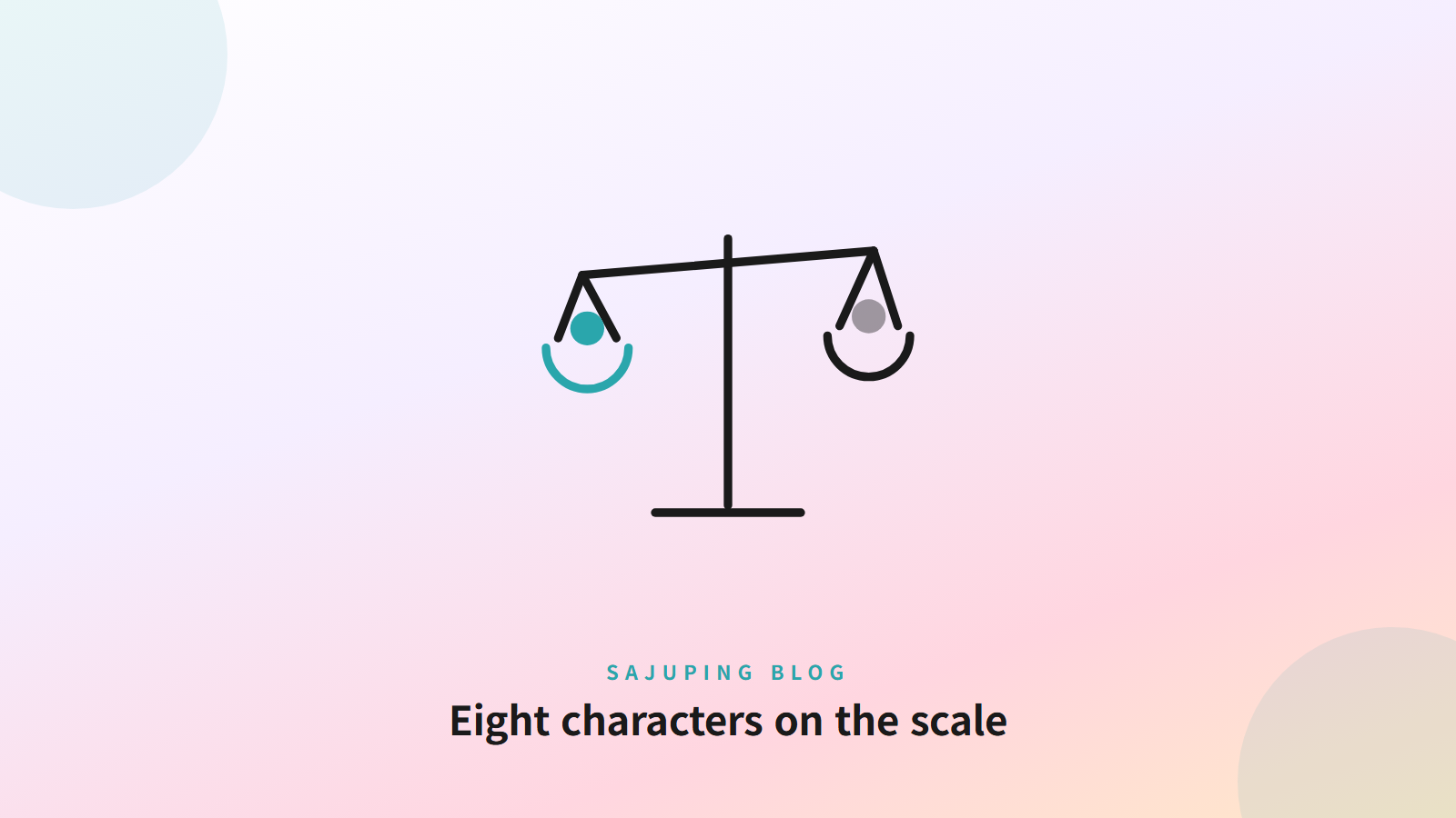 Eight characters on the scale