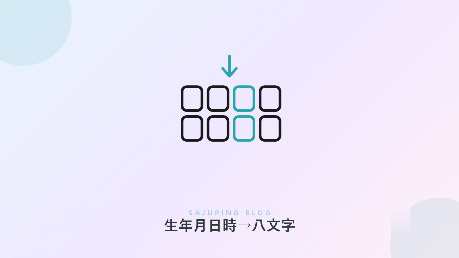 生年月日時が八文字に変わる図解