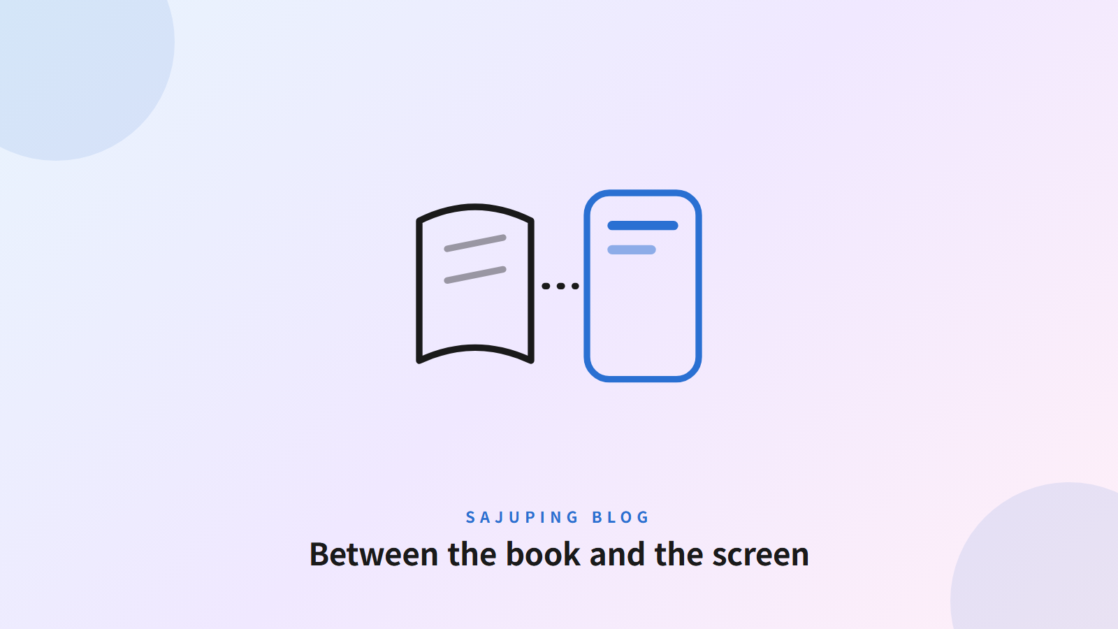 Between the book and the screen