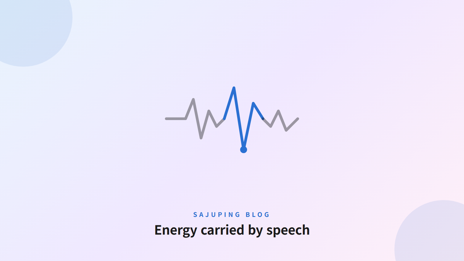 Energy carried by speech