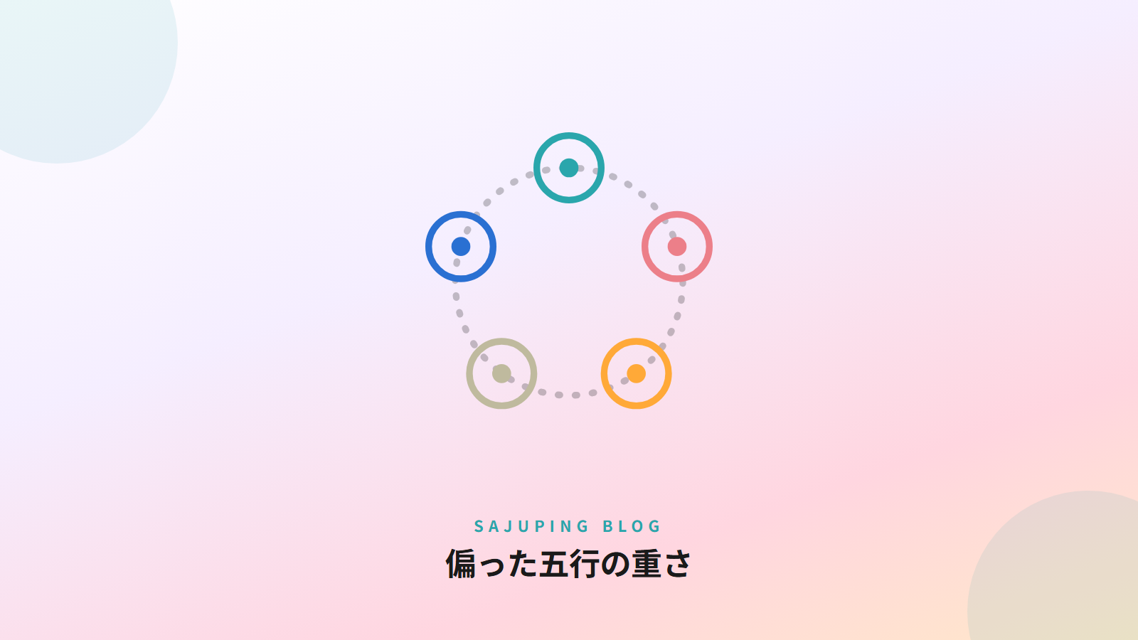 偏った五行の重さ