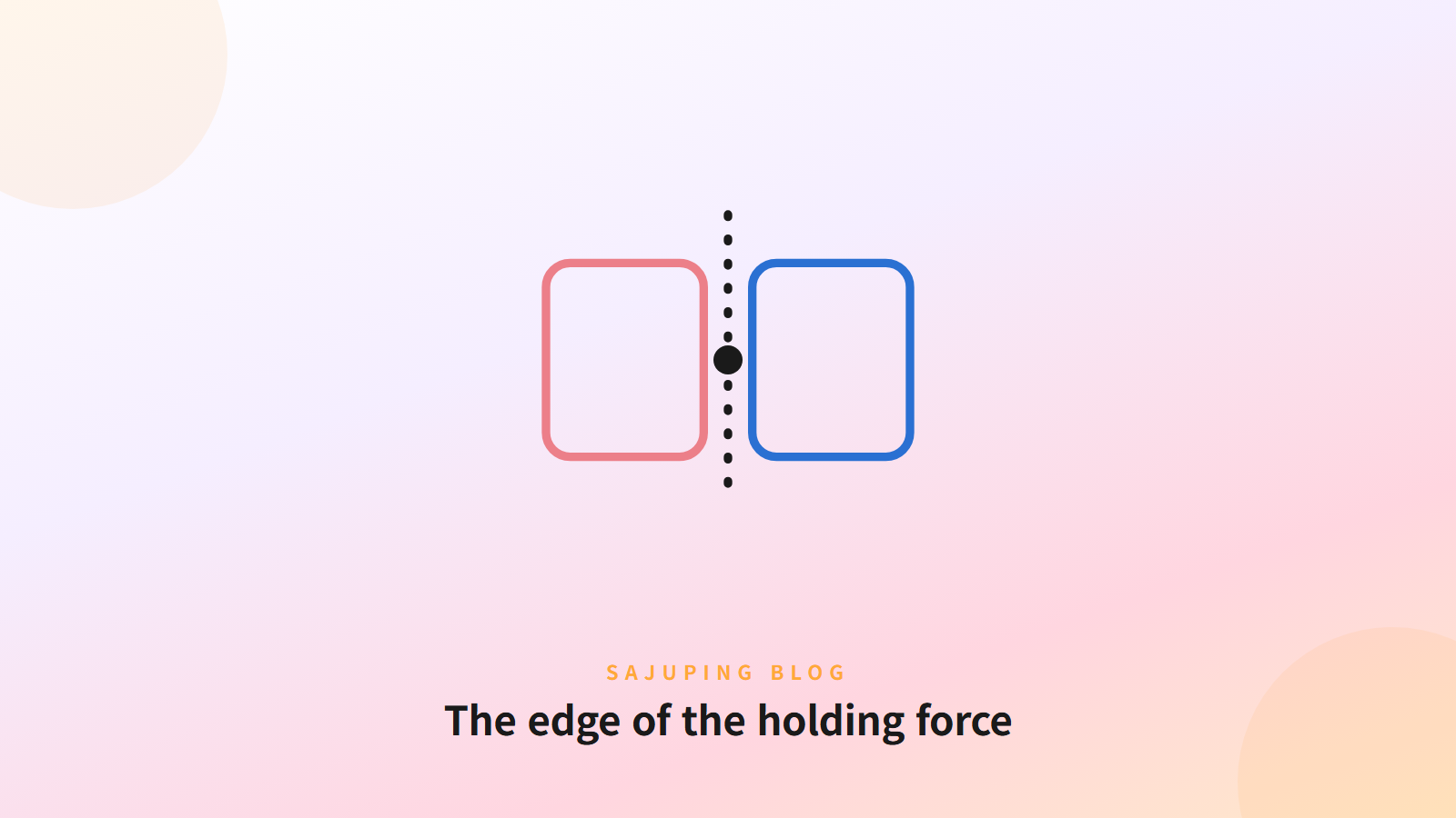 The edge of the holding force