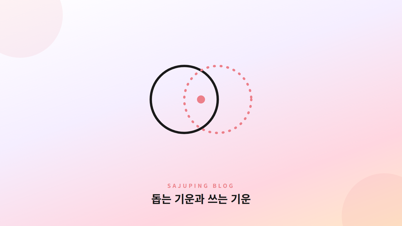 돕는 기운과 쓰는 기운의 겹침