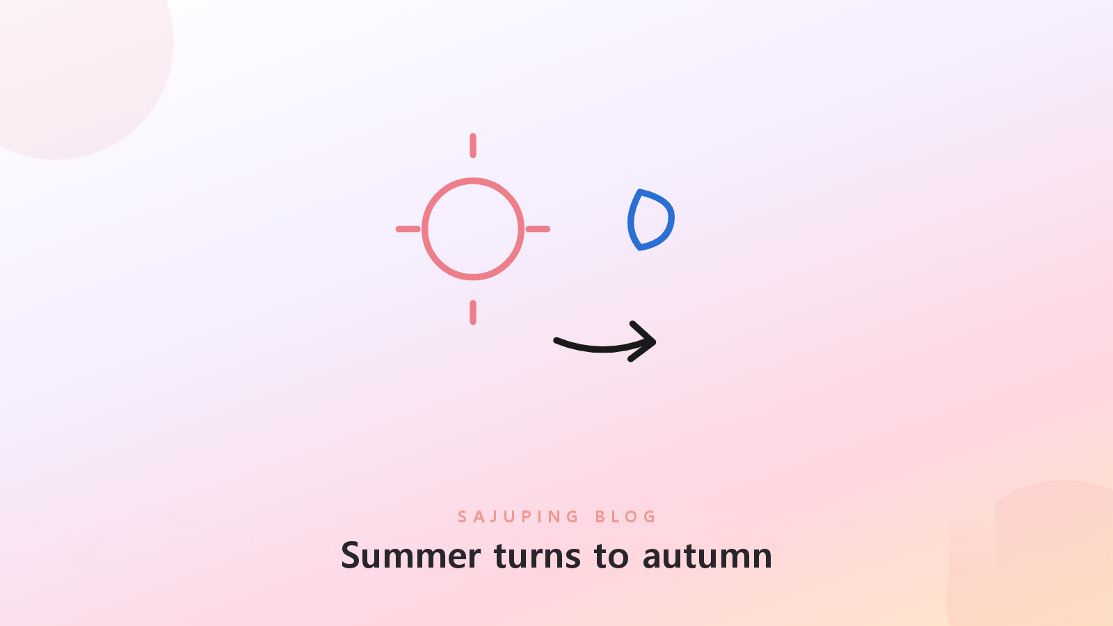 The energy shifting from summer to autumn