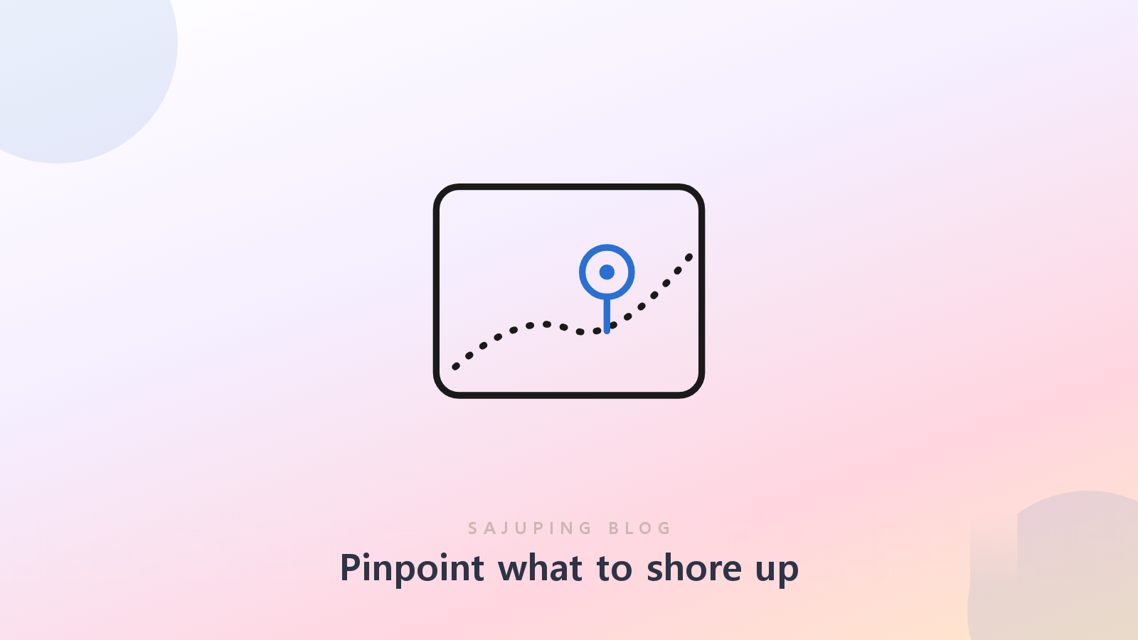 A point to shore up, marked on the map
