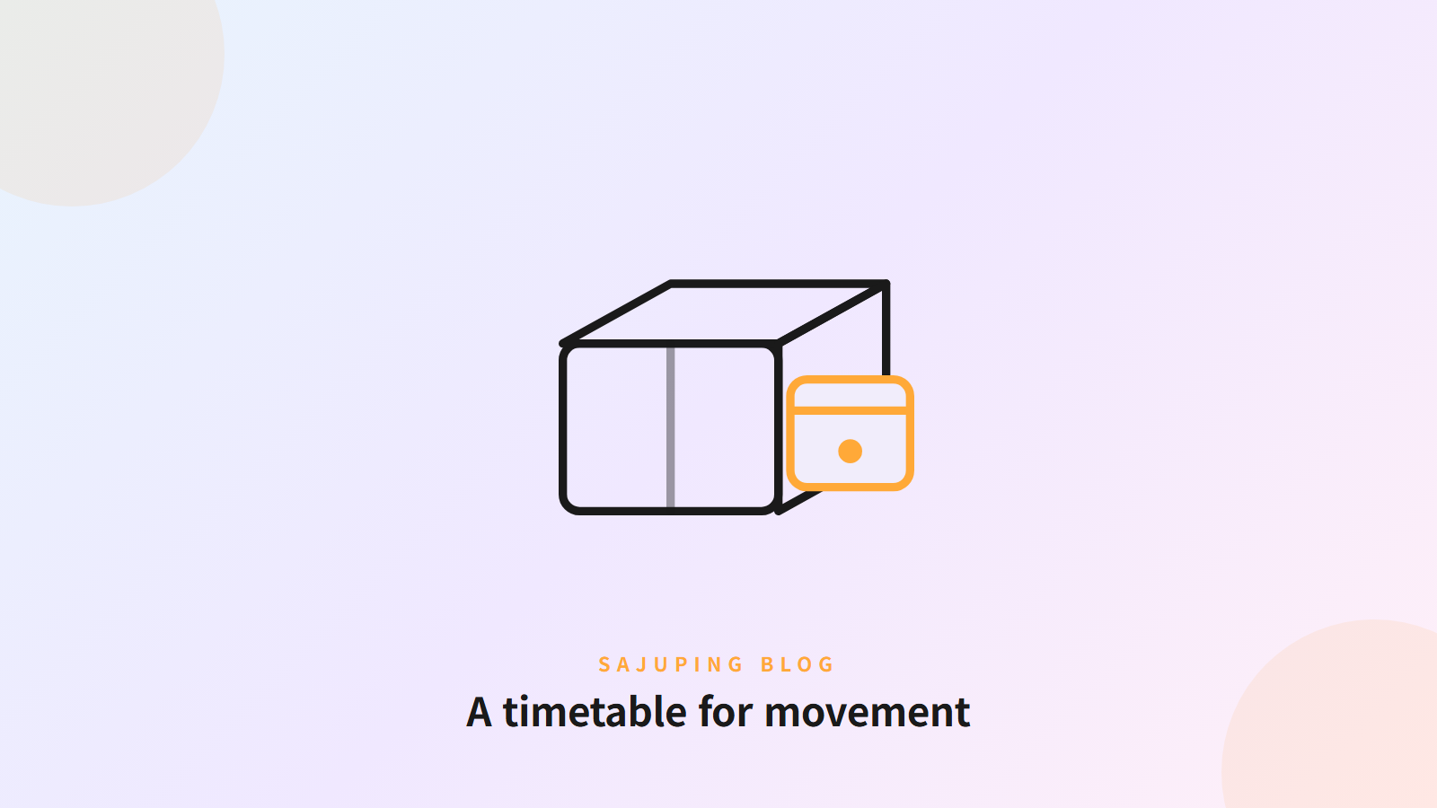 A timetable for movement